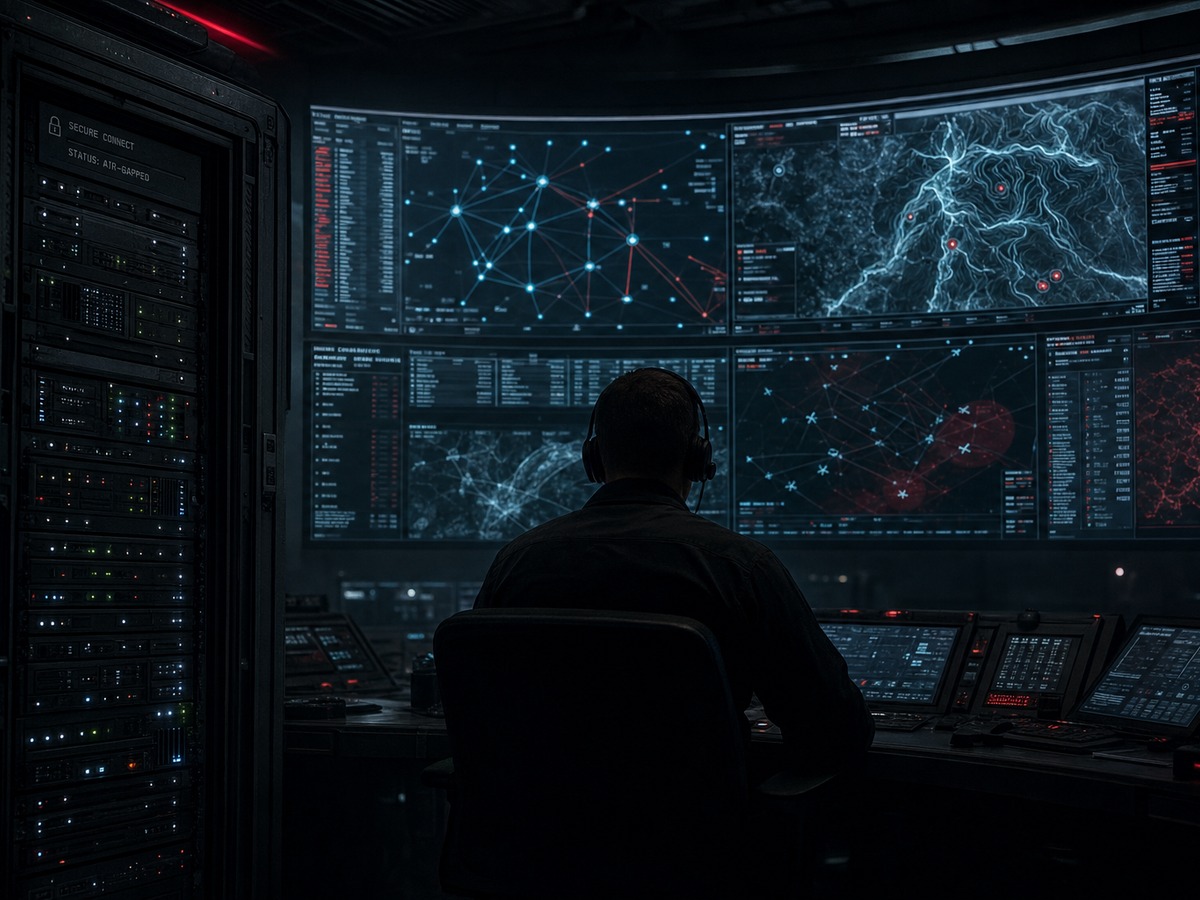 Air-gapped command post with situational awareness displays